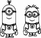 Minion Coloring Pages Minions Kids Cute Printable Template Print Drawing Colouring Printables Despicable Choose Board Cartoon sketch template