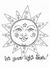 Coloring Pages Sun Indie Mexican Folk Color Print Drawing Getcolorings Sunshine Hippie Sheets Printable Moon Getdrawings Choose Board September sketch template