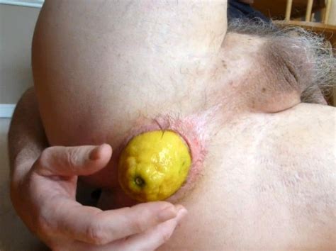 shoving a thick lemon up his gay anus gay bizarre porn at thisvid tube