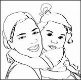 Maman Hija Colorat Mamá Mamei Madres Imprimer Desene Chipul Planse Ziua Anniversaire sketch template