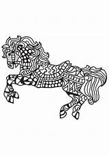 Cheval Adulte Caballo Mozaiek Imprimer Dibujo Malvorlage Pferd Paarden Ensillado Cavallo Jecolorie Pferden Mosaik Mandalas Zentangle Ausmalbilder Kleurplaten Impressionnant Mademoiselleosaki sketch template