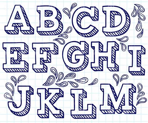 cool easy fonts  draw  hand alphabet hand lettering fonts