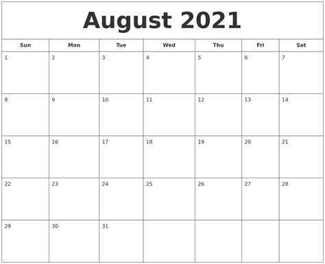 august  printable calendar