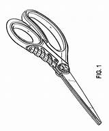 Patents Scissors Drawing sketch template