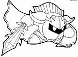 Kirby Coloring Knight Meta Pages Dark Drawing Printable Print Lineart Color Az Sheets Colouring Fox Deviantart Pokemon Colorings Getdrawings Getcolorings sketch template