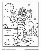 Lagoon Coloring Creature Halloween 380px 88kb Choose Board Sheets sketch template
