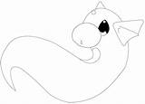 Dratini Lineart sketch template