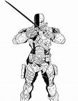 Deathstroke Coloring Drawing Pages Template sketch template