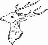 Coloring Deer Pages Head Antlers Animals Coloringbay Gif sketch template