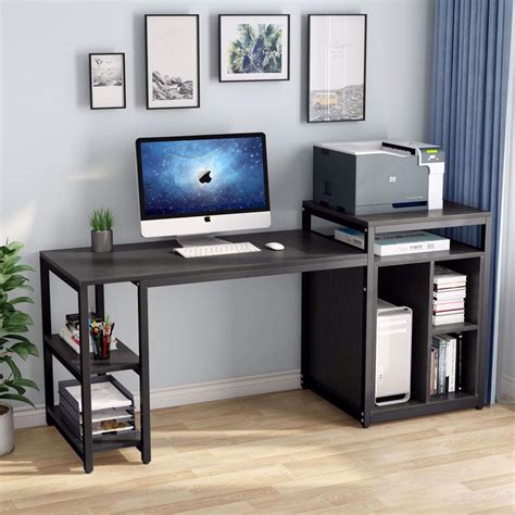 Tribesigns Computer Desk With Storage Shelf 47 Inch Home