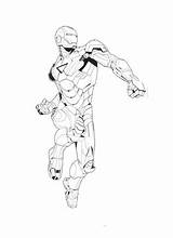 Iron Man Tony Coloring Pages Avengers Printable Color sketch template