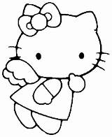 Kitty Hello Angel Coloring Pages Getcolorings He sketch template