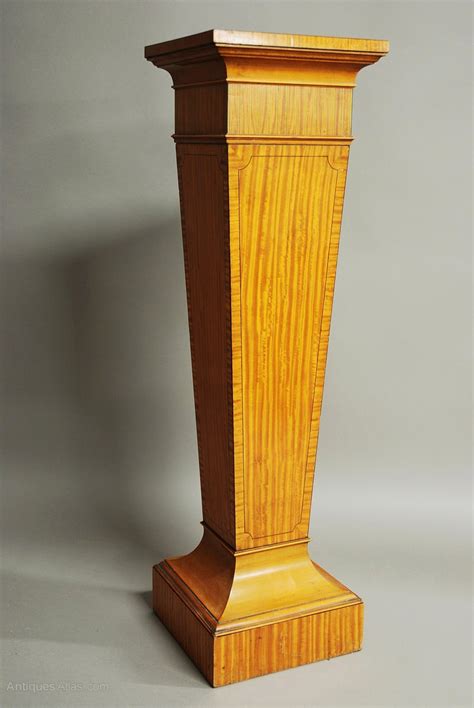 decorative satinwood pedestal  tapered form antiques atlas