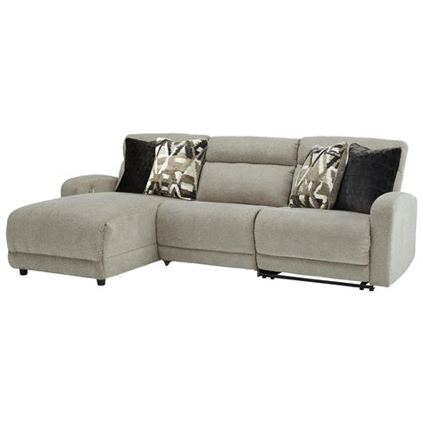 ashley signature design colleyville  piece power reclining sectional  press  chaise