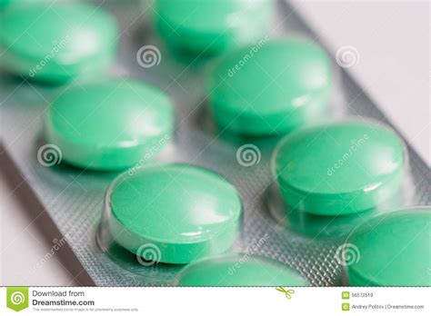 green pills stock image image  drugstore closeup