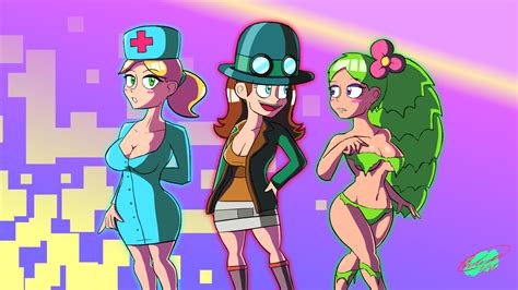 Terraria Nurse Steampunker And Dryad By Twisted4000 On