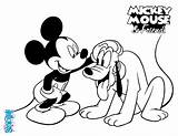 Pluto Mickey Coloring Pages Mouse Hellokids Print Color sketch template