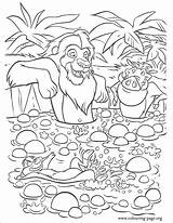 Coloring Timon Pumbaa Lion King Pages Mud Bath Colouring Simba Disney Enjoying Cool Getdrawings Cartoon Sheets Pumba Printable Zazu Getcolorings sketch template