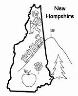 Hampshire Coloring Pages State Map Outline Printables Nh Printable Usa Shape States Go Print Next Back Choose Board sketch template