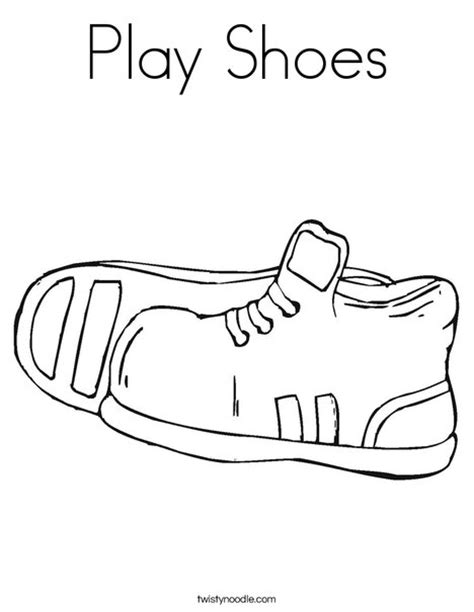 play shoes coloring page twisty noodle