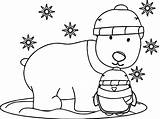 Coloring Pages Winter Polar Bear Penguin Rocks Animals Bears Colouring Sheets sketch template