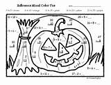 Halloween Worksheets Addition Subtraction Color Fun Math Coloring Grade Kids Worksheet Pages Autumn Second 1st Teacherspayteachers First Multiplication School Happy sketch template