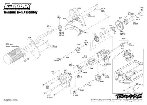 maxx  transmission assembly exploded view traxxas
