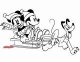 Mickey Christmas Coloring Pages Disneyclips Minnie Mouse Disney Classic Pluto Printable sketch template
