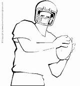 Football Player Coloring Pages Sports sketch template