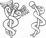Medical Caduceus Symbol Drawing Stock Illustration Vector Coloring Cartoon Cteconsulting Depositphotos Royalty Shield Ribbon Getdrawings Preview sketch template