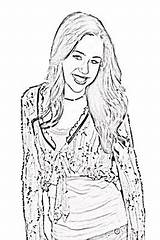 Coloring Miley Pages Montana Hannah Cyrus sketch template