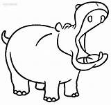 Hippo Coloring Pages Drawing Kids Head Cute Line Printable Elephant Print Hippopotamus Sheets Cool2bkids Color Clipart Cartoon Clip Animal Baby sketch template