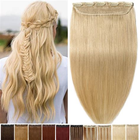 benehair clip  piece human hair extensions  remy hair weft  full head invisible