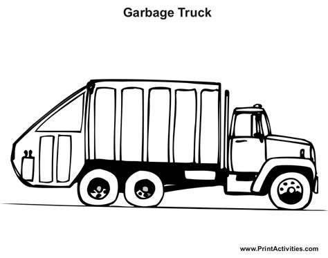 garbage truck coloring page coloring home