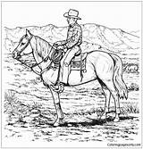 Horse Coloring Pages Cowboy Riding Print Color Sheets Colouring Horses Adult Printable Drawing Kids Adults His Boys Pano Seç 99worksheets sketch template