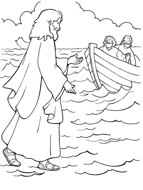 pin  miracles  jesus coloring pages