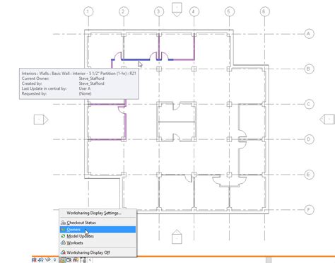 revit oped worksharing display owners