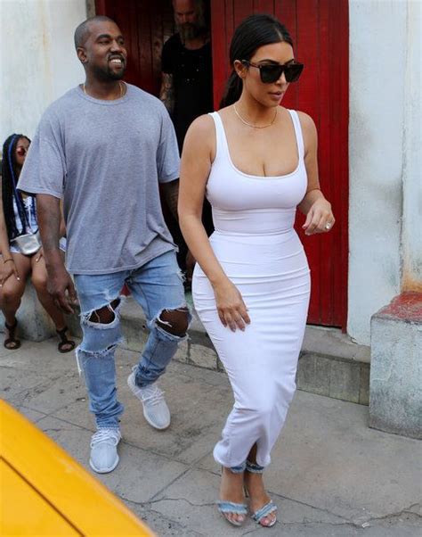 kim kardashian reworks her skintight white ensemble to tour cuba with kanye west