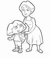 Coloring Pages Mothers Dora Mother Kids Happy Colouring Sheets Her Mama Child Gif Blogthis Email Twitter Prize sketch template