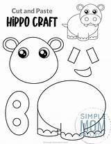 Hippo Paste Simplemomproject Kindergarteners sketch template