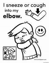 Cough Sneeze Elbow Coude Tousse Sneezing Coughing sketch template