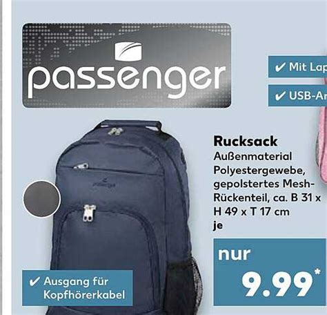 rucksack passenger angebot bei kaufland prospektede