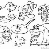 Land Coloring Pages Water Animals Getcolorings Getdrawings sketch template
