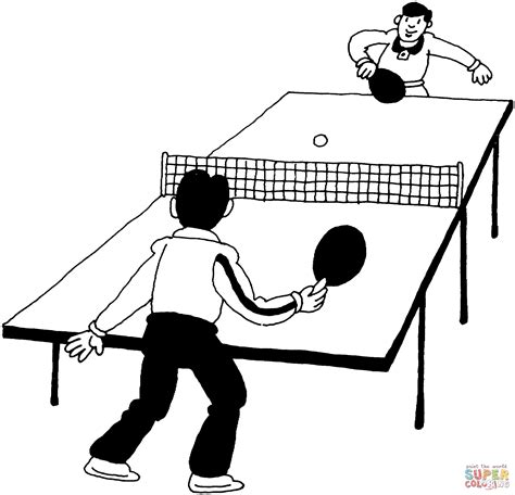 table tennis clipart black and white clip art library