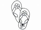 Flip Sandals Flop Flops Template Getdrawings sketch template