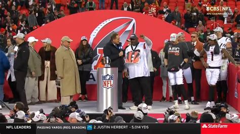 bengals afc championship trophy  youtube