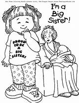 Coloring Pages Baby Brother Big Shower Welcome Sister Sisters Printable Kids Little Adults Girls Proud Para Downloads Family Library Clipart sketch template