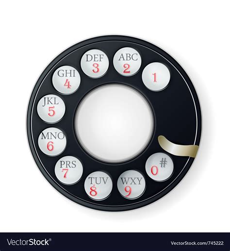 rotary phone dial royalty  vector image vectorstock