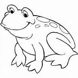 Reptiles Coloring Pages Frog Kids Cute Spring Frogs Printable Pano Seç sketch template