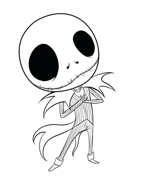 printable jack skellington coloring page